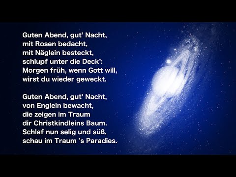 Guten Abend, gut’ Nacht - Brahms’ Lullaby sung in German, 1H LOOP for those who are studying German
