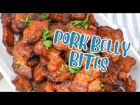 Easy Keto Snack - CRISPY Air Fryer Pork Belly Bites