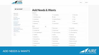 AIRE-BROKERS.org - Add Needs & Wants