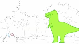 Dick figures - Tyrannosaurus rex screen Time