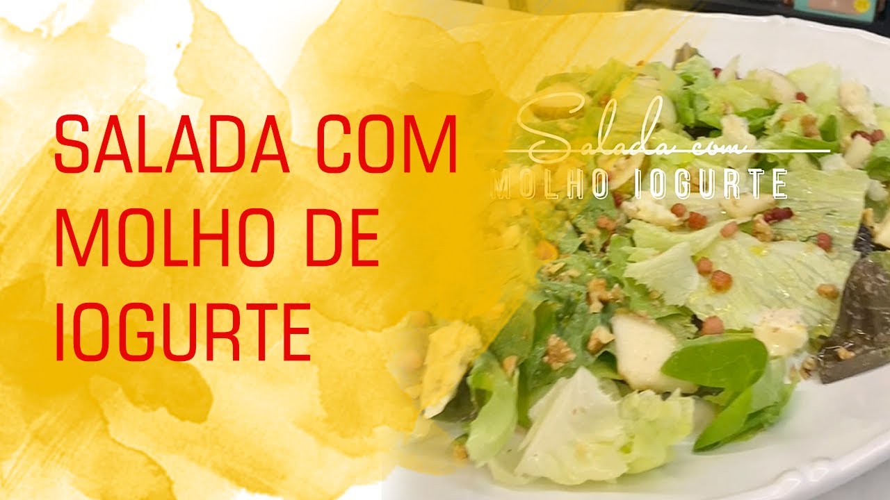 Salada com molho de iogurte