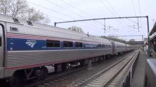 preview picture of video 'Various Amtrak Trains in Old Saybrook CT 5/14/2014'