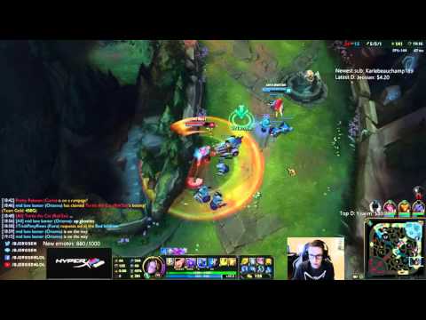 Doublelift gets creep blocked again on Bjergsen's stream - League of Legends