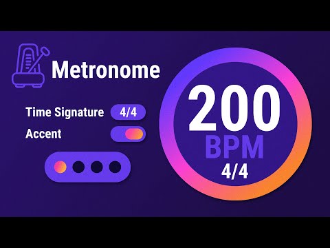 200 BPM 4/4 - Metronome With Accent
