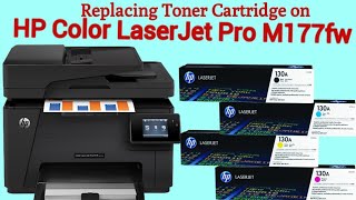 Replace or Remove Toner Cartridges on HP Color Laserjet Pro M177fw