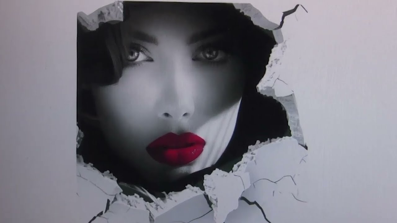 FalNyomtató - Titokzatos női arc