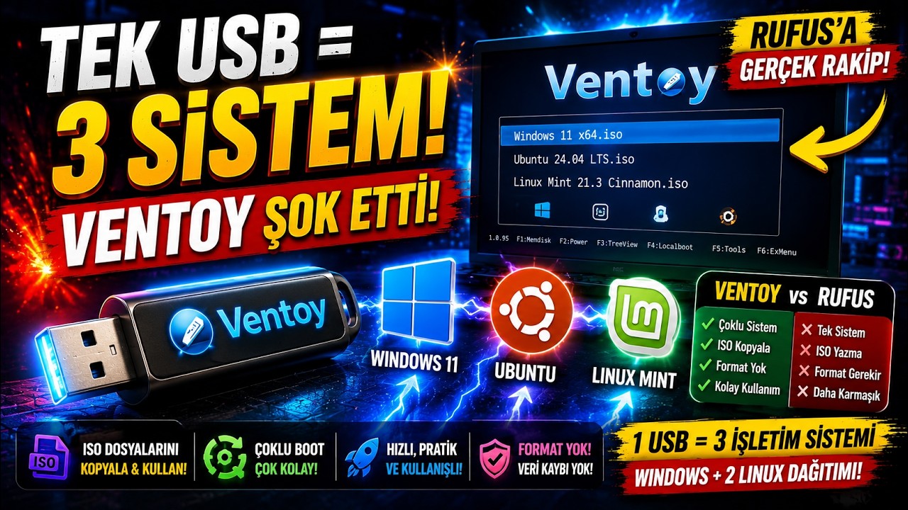Büyük Kapışma 🔥 Rufus mu Ventoy mu?