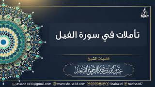 صورة تأملات في سورة الفيل | الشيخ عبد الله السعد