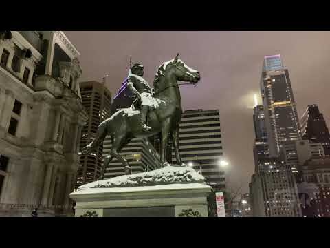 02-01-2021 Philadelphia, PA - Snow in Downtown - Independence Hall