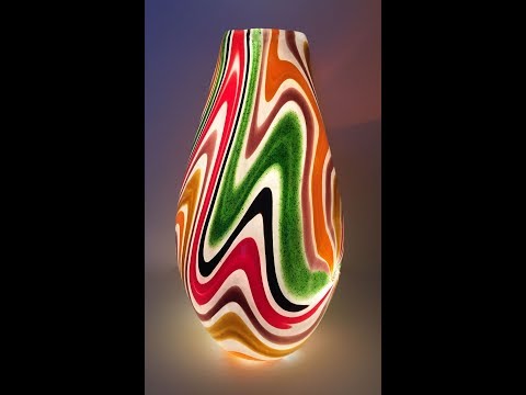 Twisted Color Canes Vase