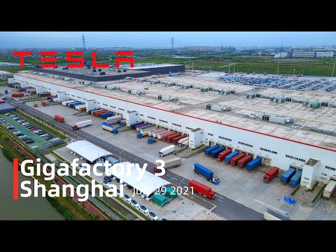 (July 29 2021)Tesla Gigafactory 3 Shanghai 4K Video