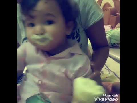 Hitarth baby enjoying ice cream