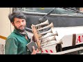 ASHOK LEYLAND BS4 BUS FIXING AIR HORN IN BUS AMAZING HORNS
