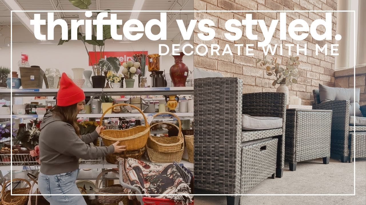 THRIFTED VS STYLED THRIFT WITH ME | Thrift haul and styling home decor on a budget.