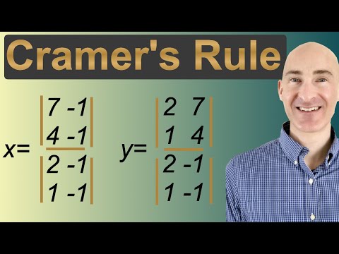 Cramer's Rule Solving a System of Linear Equations 2x2