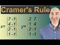 Cramer S Rule Solving A System Of Linear Equations 2x2