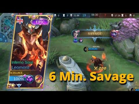 20 Kills + (Savage!! in 6 min.) Leomord Gameplay ~ MLBB