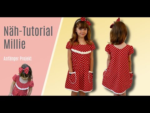 Nähanleitung: Millie Kleinkinder Kleid mit Puffärmeln
