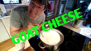 How to Make simple (no rennet) GOAT cheese in 30mins ( Farmer cheese)