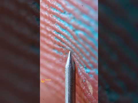 Finger and Needle Close Up | ASMR Macro Video #satisfying #experiment