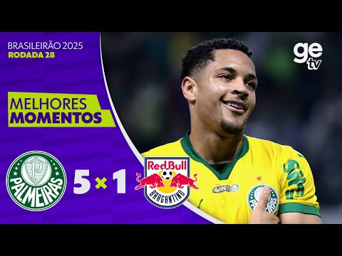 Gols e lances de Palmeiras x Red Bull Bragantino