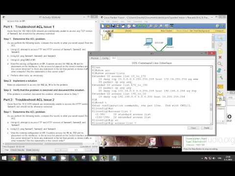CCNA 2 Packet Tracer Activity 9.4.2.6 solution