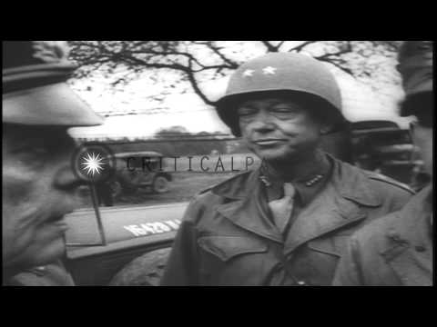 Allied officials receive surrender from German officials in Germany at the end of...HD Stock Footage