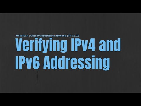 Packet Tracer PT 7.3.2.5 | Cisco ITN | Verifying IPv4 and IPv6 Addressing
