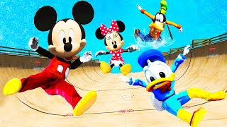 GTA 5 Mickey Mouse, Donald Duck, Minnie Mouse and Goofy Funny Ragdolls & Fails #8