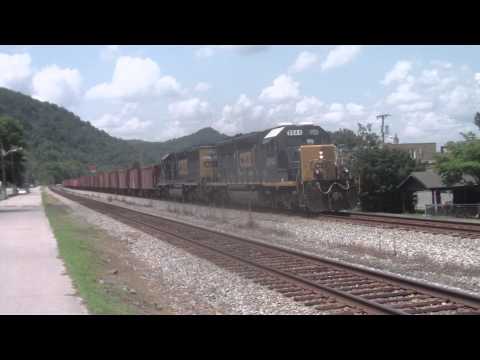 CSX Ballast Train With An SD40-2 Duo