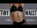 10 MIN. TINY WAIST WORKOUT - lose muffin top & love handles / No Equipment | Mary Braun