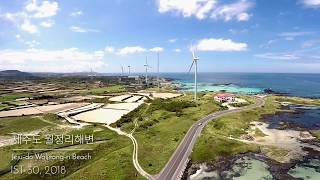 preview picture of video '(드론촬영) 제주도 월정리해변 | Jeju-do Woljeong-ri Beach | 3DR Solo | '18.8.30 Thu'