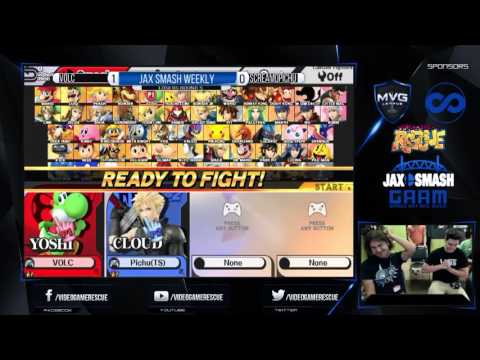 Jax Smash Weekly 3/17/16 - Volc(Yoshi) Vs. ScreamoPichu(Cloud) LR5