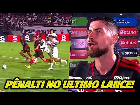 FOI PÊNALTI DO ALAN FRANCO NO ARRASCAETA NO ULTIMO LANCE? JORGINHO EXPULSO! SÃO PAULO X FLAMENGO