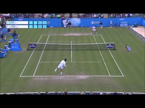 Feliciano Lopez's semi-final victory over Ivan Dodig at the 2013 Aegon International