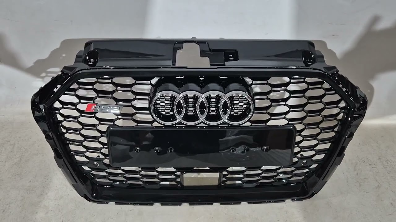 Audi A3 2012–2020 Maska chladiče RS-style (2016-2020, černo-šedá) Video 1