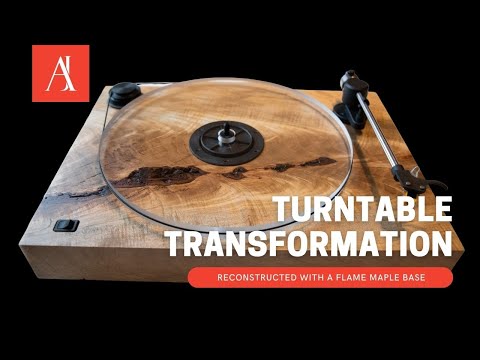 Turntable Transformation | Reconstructed Record Player Using Flame Maple
