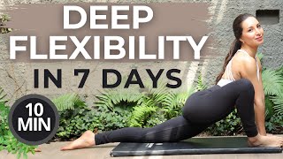 GET FLEXIBLE IN 7 DAYS STRETCHING ROUTINE | Deep Full Body Flexibility  Stretch To Do Daily | 10 MIN