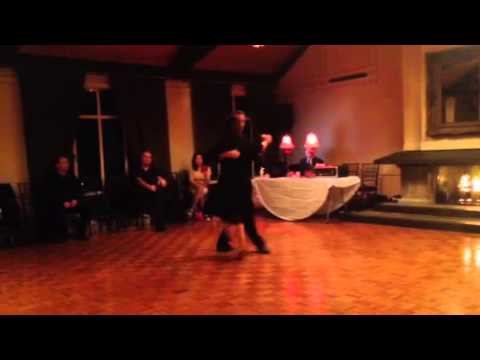  Jaimes Friedgen  and  Johana Copes  are  dancing  to  a  tango