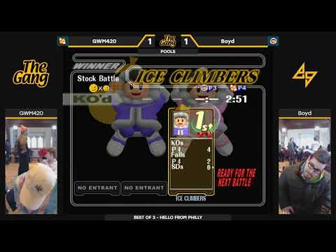 The Gang: Pools — GhettoWarMachine420 (Fox) vs. Boyd (Ice Climbers) — SSBM Singles