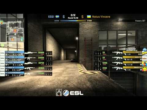 ESL One Cologne 2014 European Finals - Natus Vincere vs. ESG! (Map 1 - de_train)