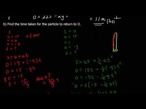 SUVAT and Acceleration due to Gravity g