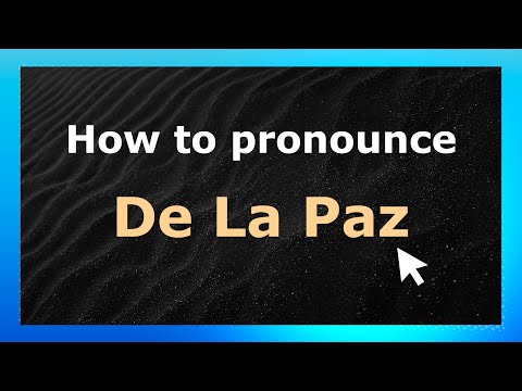How to Pronounce De La Paz (Spanish Pronunciation / Spain) with Audio and Phonetic Spelling