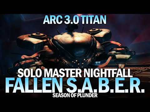 Solo 1600 Master Nightfall Fallen S.A.B.E.R. (Arc 3.0 Titan) [Destiny 2]