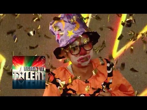 GOLDEN BUZZER GOT TALENT AUDITION! Joker Audition | Myanmar's Got Talent 2015 Season 2