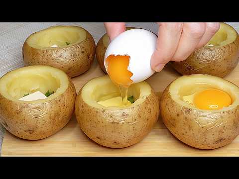 Few people know this recipe! A simple dinner recipe! Baked potatoes with egg.