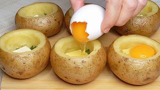 Few people know this recipe! A simple dinner recipe! Baked potatoes with egg.