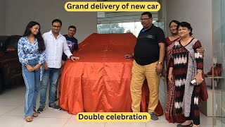 Grand delivery of new car 🎊🎊🥂 || Double celebration 🥳🥳🥂