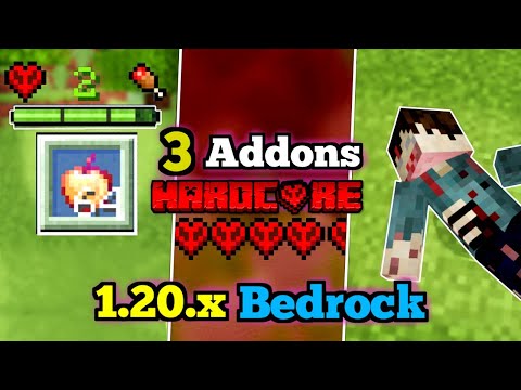 🔥 3 Addons DIFÍCILES para Minecraft PE 1.20.X!!