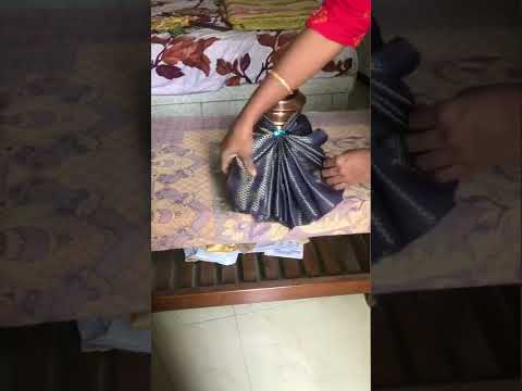 Saree draping for Varamahalakshmi in blouse piece